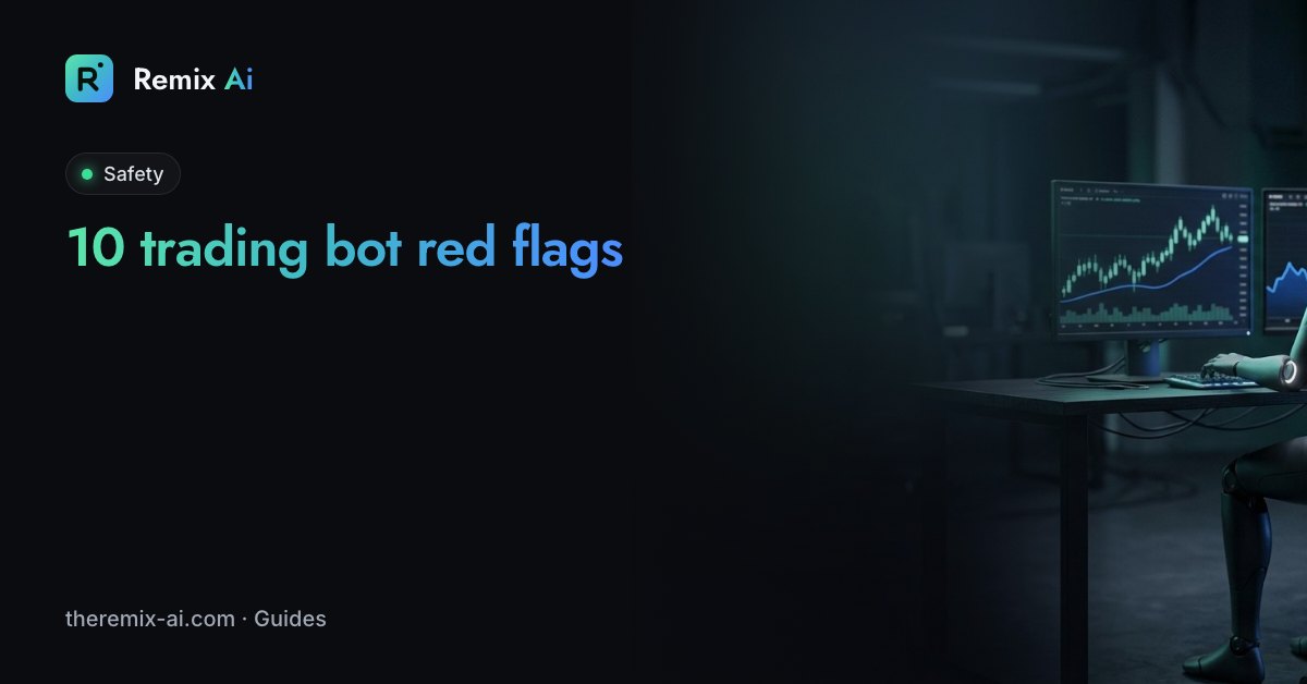 10 trading bot red flags, Remix Ai guide